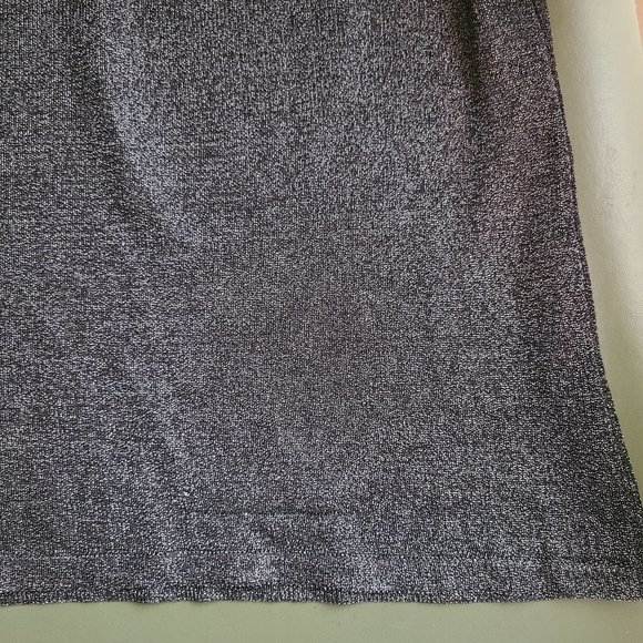 Emanuel Ungaro Black & Silver Metallic Sheer Mesh Short Sleeve Crewneck T Shirt - Picture 6 of 6